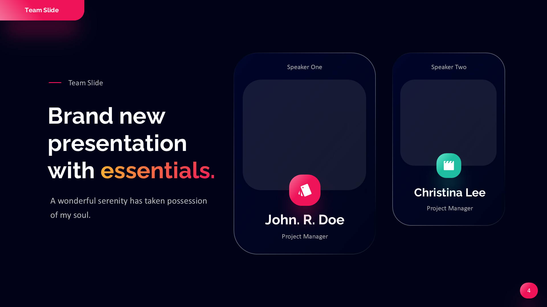 Team Slide Dark slide 4